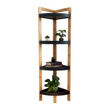 Stūra vannas istabas plaukts Relaxdays 10051961_8189, 4 plaukti, 23 × 105,5 × 23 cm