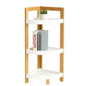 Stūra vannas istabas plaukts Relaxdays 10051961_8191, 3 plaukti, 23 × 77 × 23 cm