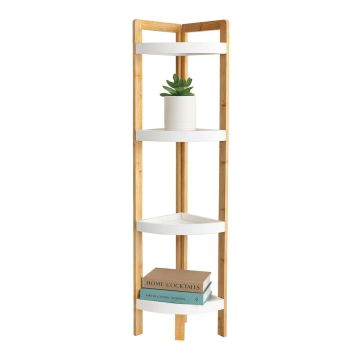 Stūra vannas istabas plaukts Relaxdays 10051961_8192, 4 plaukti, 23 × 105,5 × 23 cm