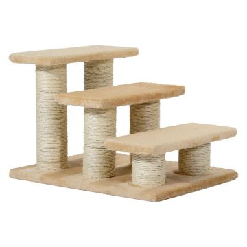 Когтеточка-лестница PawHut 45x35x34см, песочного цвета