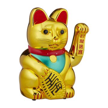 Kaķa figūriņa Relaxdays Maneki Neko, XL izmērs, 22 × 30 × 17 cm