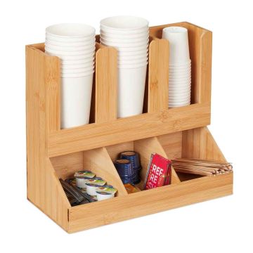 Kafijas organizators Relaxdays, 6 nodalījumi, 34,5 × 29,5 × 17 cm