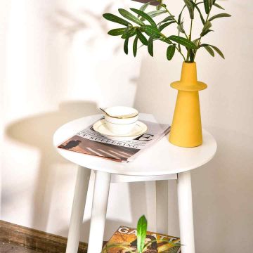 Coffee table, 2-tier, White, 45.72 × 62.23 × 45.72 cm