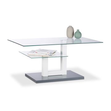 Kafijas galdiņš Relaxdays 10023138.0, ar sānu plauktu, 100 × 45 × 60 cm