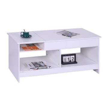 Kafijas galdiņš Relaxdays, ar paceļamu galda virsmu, 110 × 50 × 50 cm