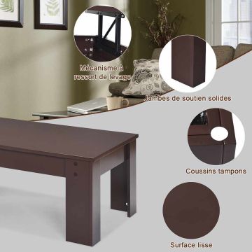 Coffee table, with storage compartment