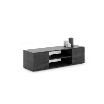 Betona dizaina TV statīvs Focus RTV 155x37x40 cm, melns
