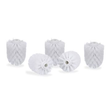 Nomaināmi tualetes birstes uzgaļi Relaxdays, 5 gab, Balta, Ø 7 × 9 cm