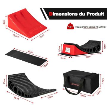 Camper leveling set, 2 pcs, 38 × 15 × 13 cm
