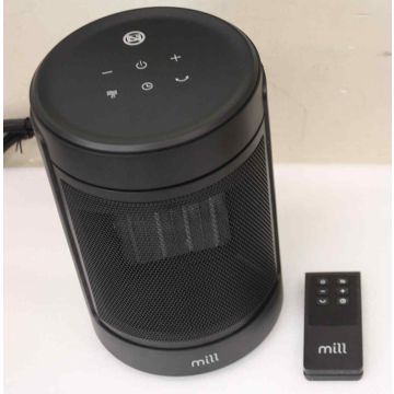 Keramikas ventilatora sildītājs Mill FH1500BLACK, 2 sildīšanas līmeņi, 4 režīmi