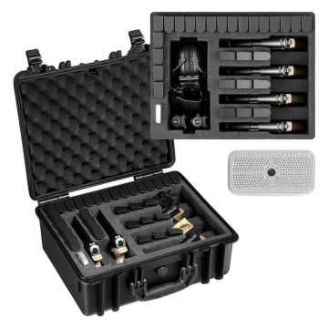 Cietais pistoles futrālis VEVOR, 6 pistolēm, 475 × 415 × 215 mm