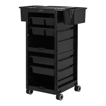 Парикмахерский помощник Gabbiano 68B, 6 ящиков, Чёрный