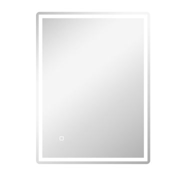 Vannas istabas spogulis ar LED apgaismojumu Homcom 60x80x4cm, sudraba krāsā