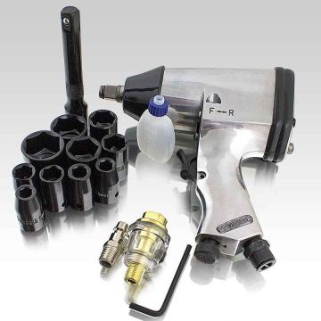 Pneimatiskā triecienatslēga 1/2", 17 daļas