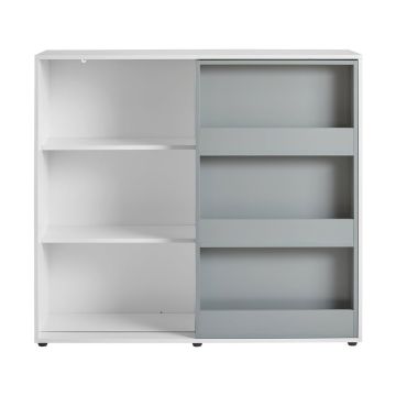 Bērnu plaukts 119x39x116cm., baltā/pelēkā krāsā