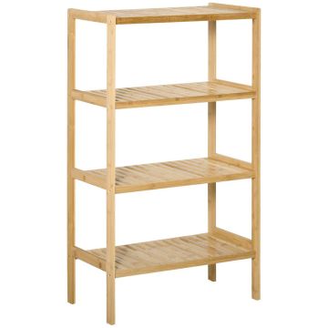 Книжная полка Homcom 62x33x112см, светло-коричневого цвета