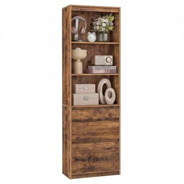 VASAGLE bookshelf, 3 drawers, 55 × 100 × 45 cm