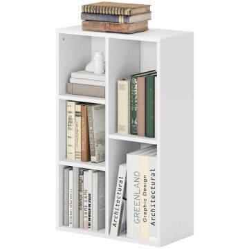 Книжный стеллаж, вертикальный или горизонтальный, 5 отделений, 50 × 80 × 24 см
