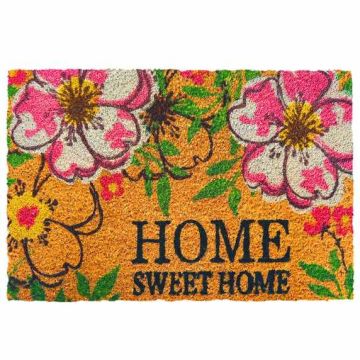 Kokosšķiedras durvju paklājiņš Relaxdays „Home“, 60 × 40 cm