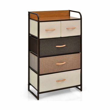Chest of 5 drawers, Sand, 58.42 × 99.06 × 29.21 cm