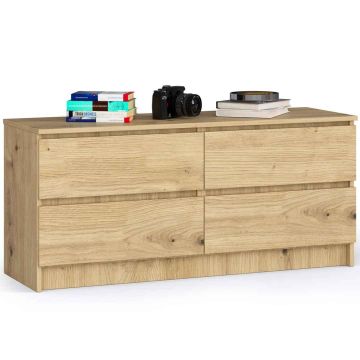 Комод AKORD K120, 4 ящика, Коричневый, 120 × 55 × 40 см