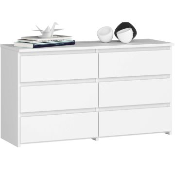 Комод CL100, 6 ящиков, Белый, 100 × 57 × 35 см