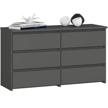 Kumode CL100, 6 atvilktnes, pelēka, 100 × 57 × 35 cm