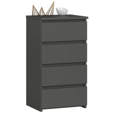Комод CL4/40, 4 ящика, серый, 40 × 74 × 35 см