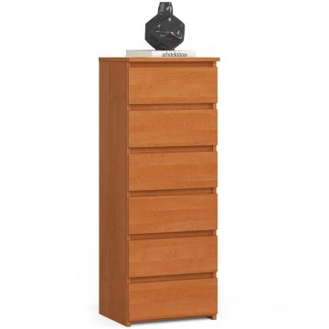 Комод CL6, 6 ящиков, Коричневый, 40 × 109 × 35 см