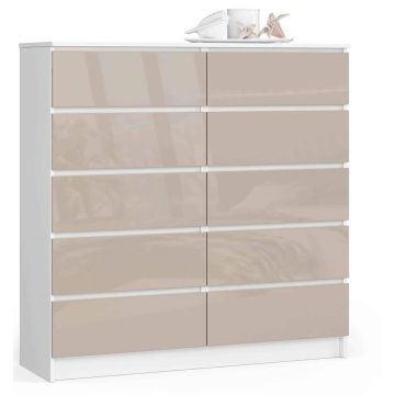 Kumode NORE K120, balta/krēmkrāsa