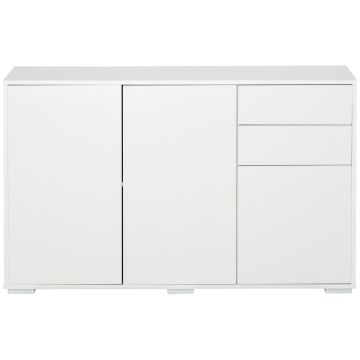 Комод Homcom 117x36x74см, белого цвета