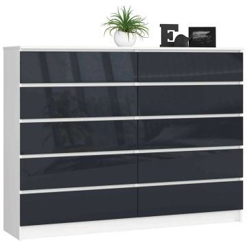 Kumode K160, balta/pelēka