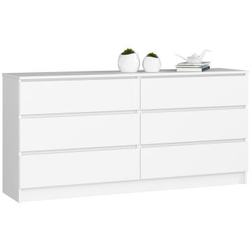 Kumode NORE K160 ar 6 atvilktnēm, balta