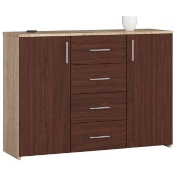 Kumode NORE K45, ozols/tumši brūna
