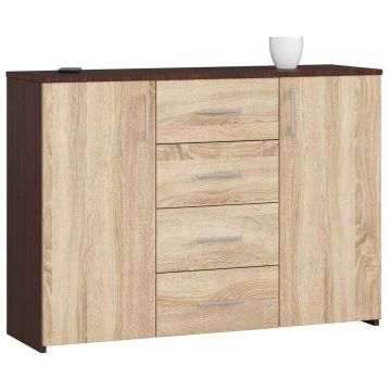 Kumode NORE K45, tumši brūna/ozols