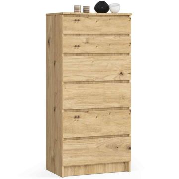 Комод K60, 6 ящиков, коричневый, 60 × 130 × 40 см
