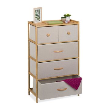 Kumode Relaxdays 10050138_127, 5 atvilktnes, 58 × 94 × 32,5 cm