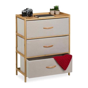 Kumode Relaxdays, 3 atvilktnes, 57,5 × 73 × 30 cm