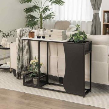 Console table, 2 plant positions, 110.49 × 80.01 × 30.48 cm