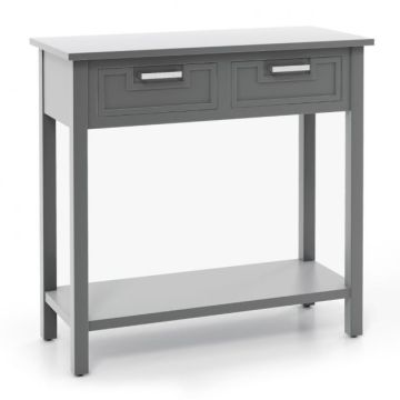 Console table, 2 drawers and lower shelf, 80 × 82 × 35 cm