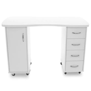 Косметический стол „Activeshop 2027“, 4 ящика, 1 шкаф, Белый, 121 × 80 × 46 см
