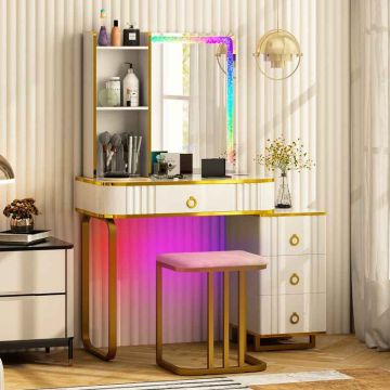 Vanity table, White, 80 × 137 × 40 cm