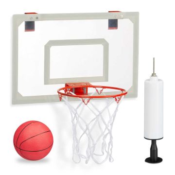 Basketbola grozs Relaxdays, ar bumbu un pumpi, 45 × 45 × 33 cm