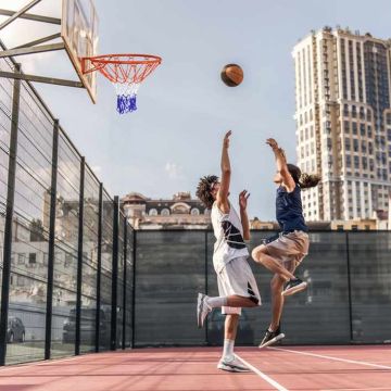 Basketball hoop with net, 12 loops