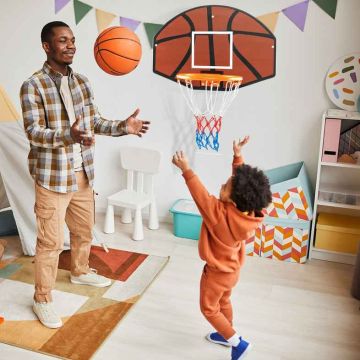 Wall-mounted basketball hoop, 66 × 44.5 cm