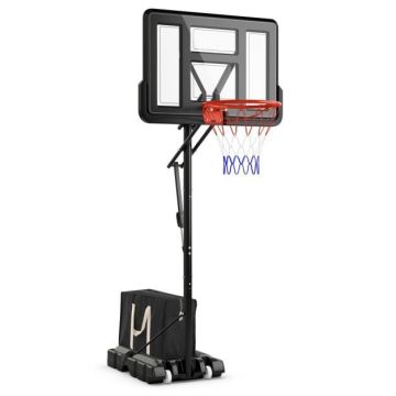Basketbola grozs, regulējams augstums, 44 × 29,5 × 6 collas