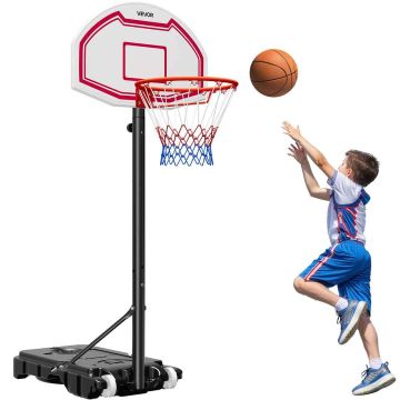 Basketbola statīvs VEVOR X018, 28 collu vairogs, 710 × 1260 × 2470 mm