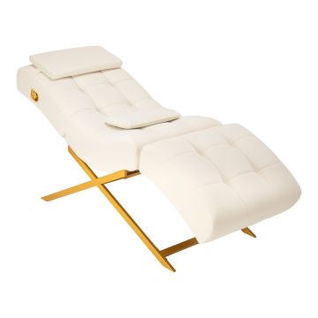 Krēsls „Sillon Umbra“, Balta/zelta