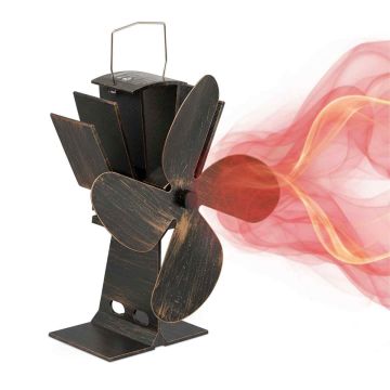 Krāsns ventilators Relaxdays 10033818.0, 4 lāpstiņas, Daudzkrāsaina, 19 × 26 × 12 cm