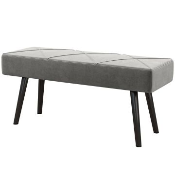 Mīksts sols Homcom 100x36x45cm, pelēkas/melnas krāsas